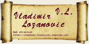 Vladimir Lozanović vizit kartica